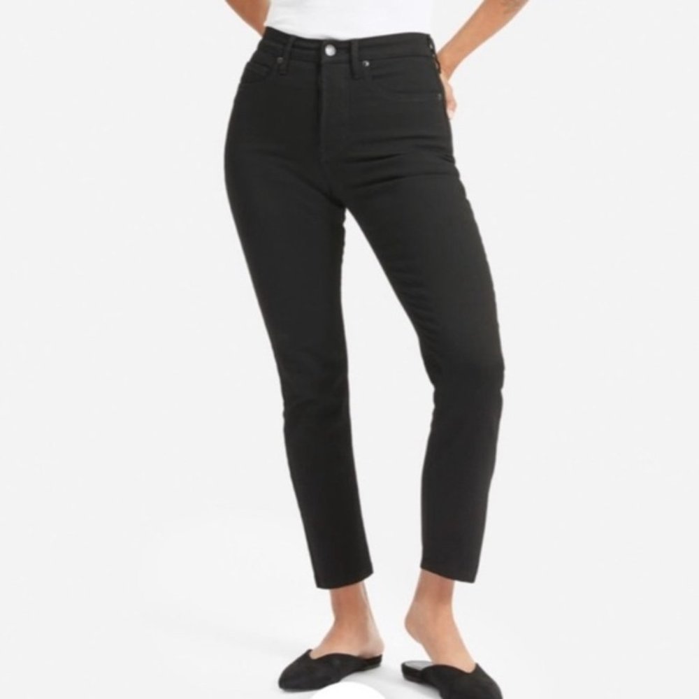 Everlane High Rise Slim Straight Leg Ankle Jeans